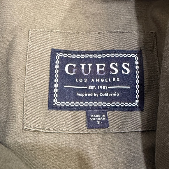 Guess Military Army Green Embellished Gemstone Bling‎ Moto Jacket Cropped Beaded - Picture 14 of 14